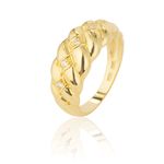 Anel Feminino Em Ouro Amarelo 18k 0,750 An-102