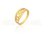 Anel De Formatura Infantil Em Ouro Amarelo 18k 0,750 Fa-189-abc