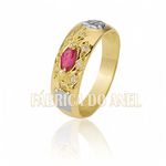 Anel De Formatura Feminino Em Ouro Amarelo 18k 0,750 Fa-148-z