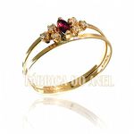 Anel De Formatura Feminino Em Ouro Amarelo 18k 0,750 Fa-153-z