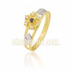 Anel De Formatura Feminino Em Ouro Amarelo 18k 0,750 Fa-179-z