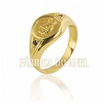 Anel De Formatura Infantil Em Ouro Amarelo 18k 0,750 Fa-190-n