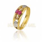 Anel De Formatura Feminino Em Ouro Amarelo 18k 0,750 Fa-435-z