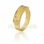 Anel de Ouro 18k com Diamantes