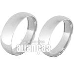 Alianças De Noivado e Casamento Em Ouro Branco 18k