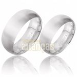 Alianças De Noivado e Casamento Em Ouro Branco 18k 0,750 Fa-146-b