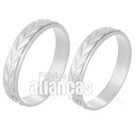 Alianças para Bodas de Prata em Ouro Branco18k