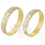 Alianças para Bodas de Prata em Ouro Amarelo 18k