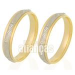 Alianças De Bodas Em Ouro Amarelo 18k 0,750