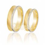 Alianças De Bodas Em Ouro Amarelo 18k 0,750 Fa-259