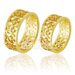 Alianças De Noivado e Casamento Em Ouro Amarelo 18k 