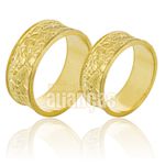 Alianças De Noivado e Casamento Em Ouro Amarelo 18k 0,750 Fa-788