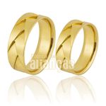 Alianças De Noivado e Casamento Em Ouro Amarelo 18k 