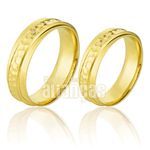 Alianças De Noivado e Casamento Em Ouro Amarelo 18k 0,750 Fa-850