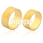 Lindas Alianças De Noivado e Casamento Em Ouro Amarelo 18k