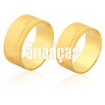 Alianças Lindas De Noivado e Casamento Em Ouro Amarelo 18k