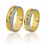 Alianças de Bodas em Ouro Amarelo e Ouro Branco