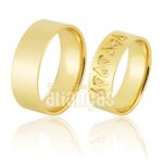 Alianças De Noivado e Casamento Em Ouro Amarelo 18k 