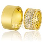 Alianças De Ouro18k Com Diamantes