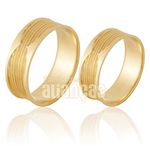 Alianças De Noivado e Casamento Em Ouro Amarelo 18k 0,750 Fa-912