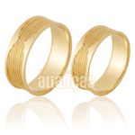 Alianças De Noivado e Casamento Em Ouro Amarelo 18k 