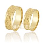 Alianças De Noivado e Casamento Em Ouro Amarelo 18k 