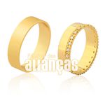 Alianças De Noivado e Casamento Em Ouro Amarelo 18k 