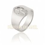 Anel Masculino Em Ouro Branco 18k 0,750 A-13-b