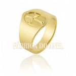 Anel Masculino Em Ouro Amarelo 18k 0,750 A-13