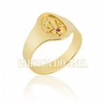 Anel De Formatura Em Ouro Amarelo 18k 0,750 Fa-622-n