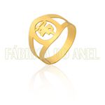 Anel De Formatura Enfermagem Em Ouro Amarelo 18k 0,750 Fa-en-01