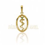 Pingente De Formatura De Medicina Em Ouro Amarelo 18k 0,750 P-43