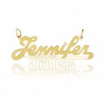 Pingente De Nome Em Ouro Amarelo 18k 0,750 Fa-p-150