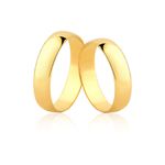 Alianças de Noivado e Casamento em Ouro 6k com 4mm