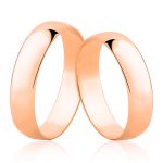 Alianças de Noivado e Casamento em Ouro 6k com 4mm