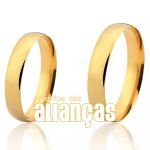 Alianças de Ouro 6k Anatômicas com Zircônia