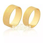 Alianças em ouro 18k diamantadas acabamento interno reto com 7mm