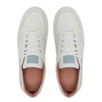 Sapato Sneaker Masculino em Couro Branco e Cinza