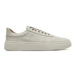 Sapato Sneaker Masculino em Couro Gelo e Oliva