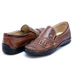 Sapatilha Mocassim Em Couro 