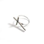 Anel De Prata 925 Crucifixo