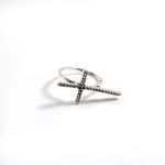 Anel De Prata 925 Crucifixo