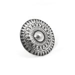 Anel de Prata 925 Grande Estilo Mandala Indiano Detalhado