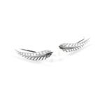 Brinco de Prata 925 Folha Estilo Ear Cuff 