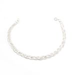 Pulseira de Prata 925 Feminina Trançada Prata Clara