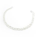 Pulseira de Prata 925 Feminina Trançada Prata Clara