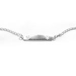 Pulseira Infantil De Plaquinha Coração E Estrela Prata 925