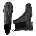 Bota Moscou Chelsea Couro Elástico Cano Baixo Preto