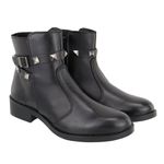 Bota Ash Couro Cano Curto Enfeite Spike Preto