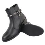 Bota Ash Couro Cano Curto Enfeite Spike Preto